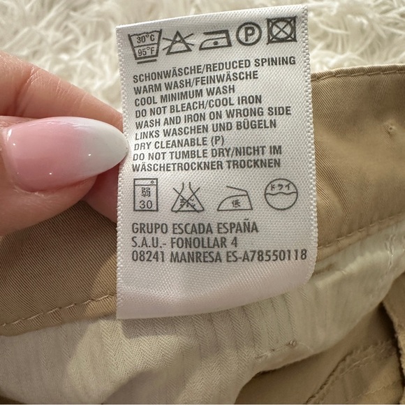 Escada Sport Retro 2000s Beige Bootcut Stretch Pants Women’s Size 40 (US 8) - Picture 10 of 12